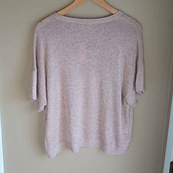 Loft metallic Blush knit Top Size XL New - Picture 8 of 8